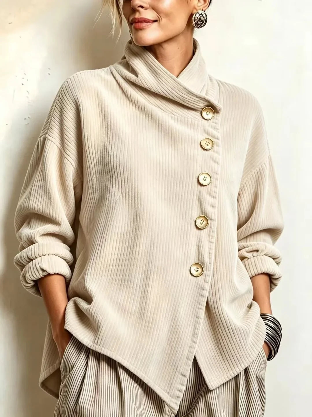Olivia | The Corduroy Button-Up Top