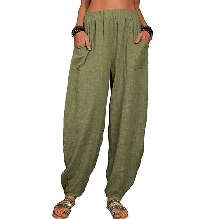 SISI | Loose Cotton and Linen Harem Pants